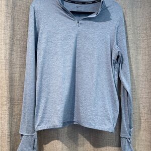 Nike Women's Heathered Blue Long Sleeve Top